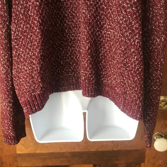 eureka by Christos Garkinos Burgundy Marled Open Jacket X-Large - Picture 10 of 11